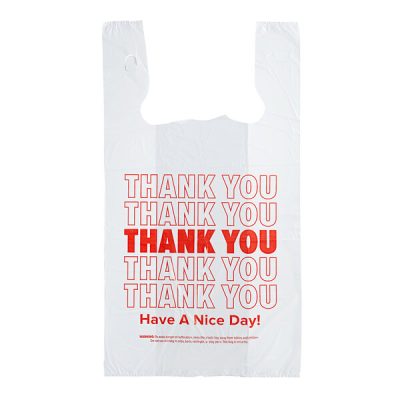 T-Shirt.Thank You Bag White-Red